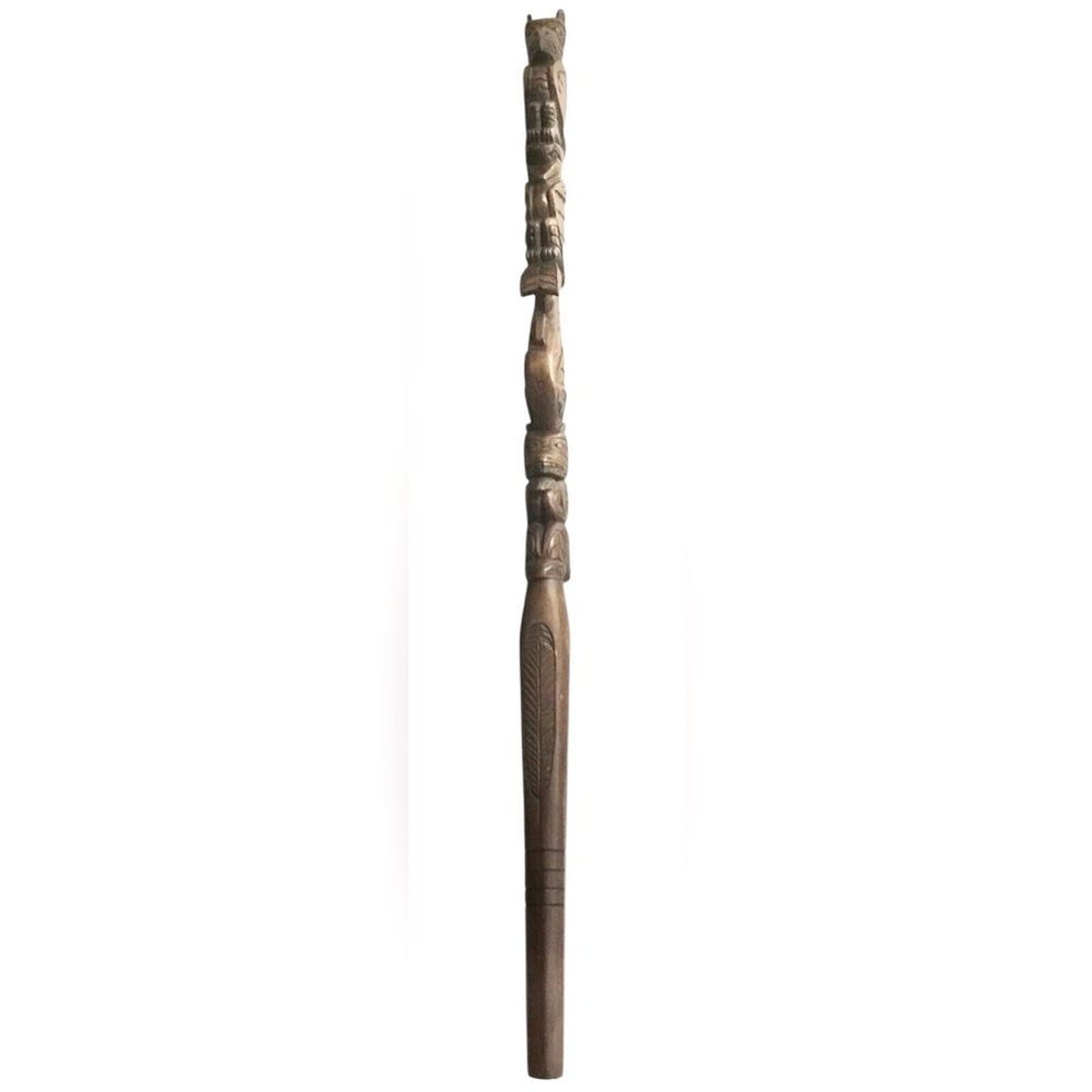 Unique First Nations talking stick or speaker’s staff